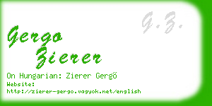 gergo zierer business card